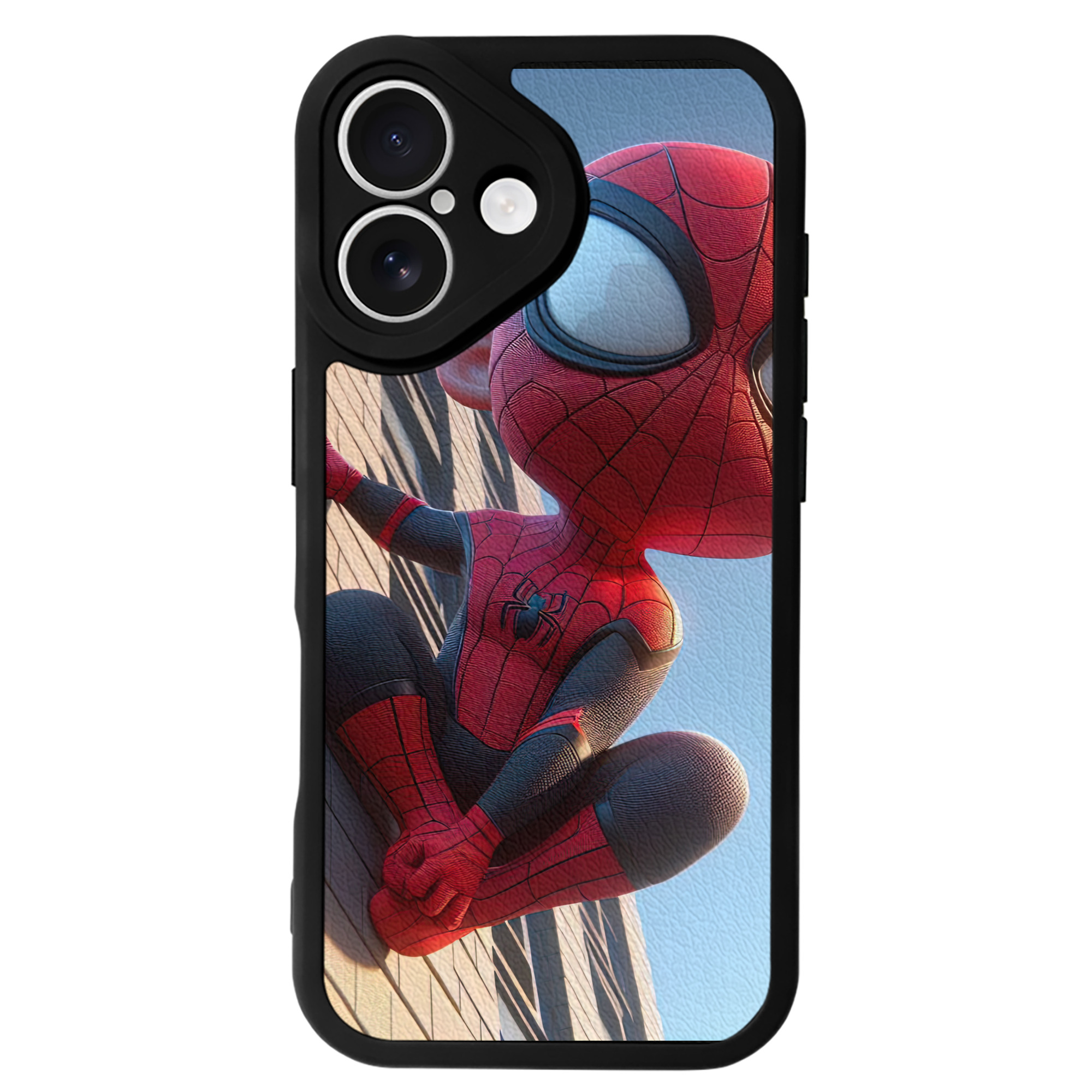 Spider Man スパイダーマン 【iPhone 16シリーズ対応】シリコンスマホケース（レザー調） 材質：シリコン